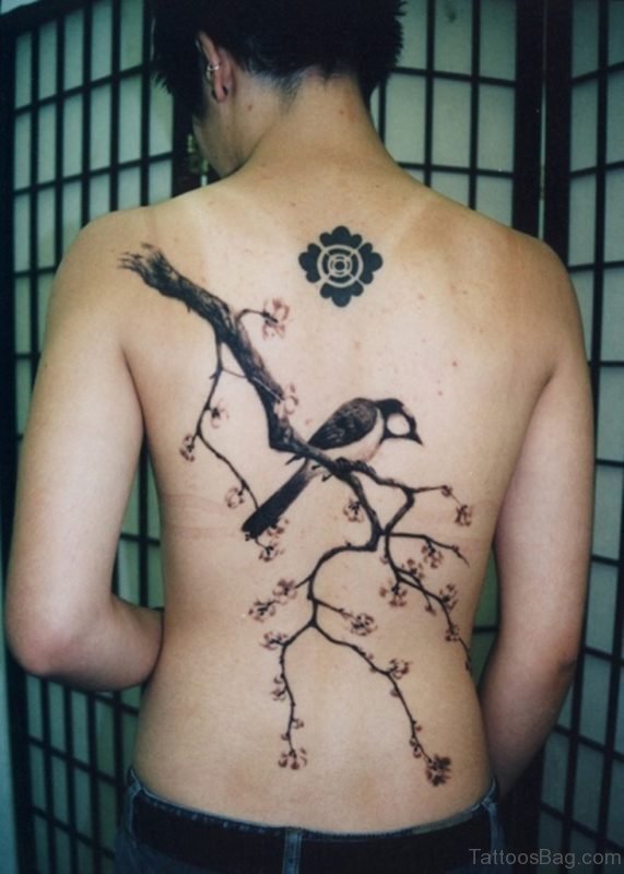 Bird Tattoo On Full Back