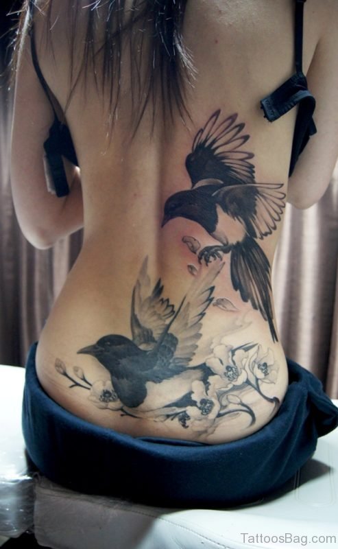 Bird Tattoo On Lower Back