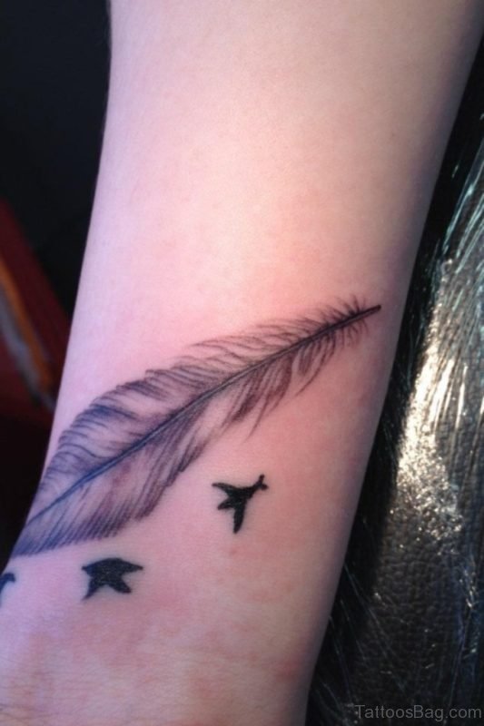 Birds And Feather Tattoo