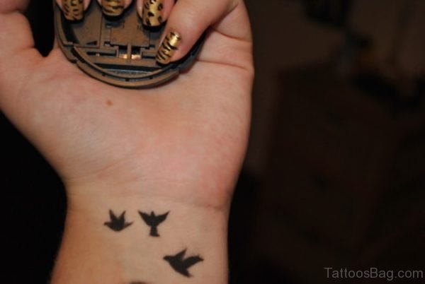 Birds Tattoo Design On Wrist