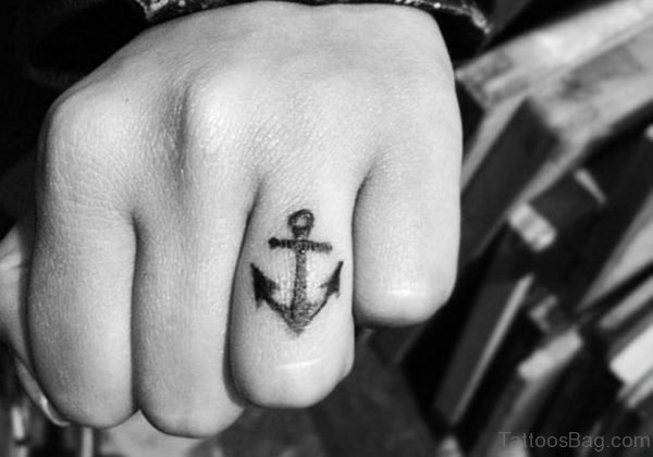Black Anchor Tattoo