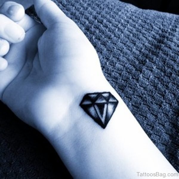 Black Diamond Tattoo On Wrist