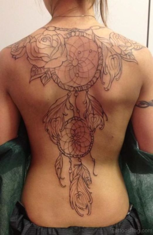 Black Dreamcatcher Tattoo Design Picture