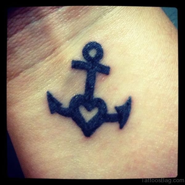 Black Ink Arrow Tattoo