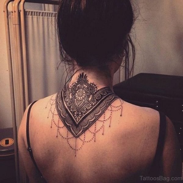Black Ink Mandala Tattoo