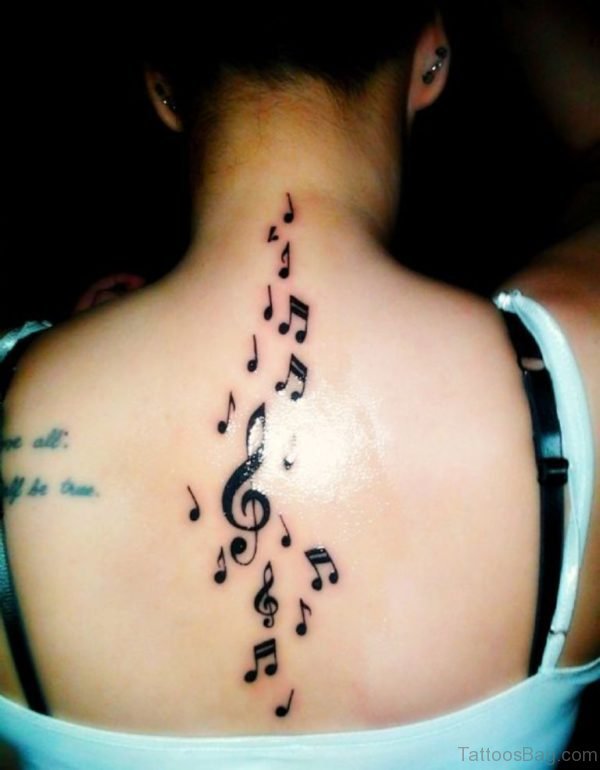 Black Ink Music Tattoo