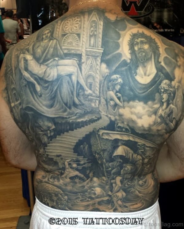 Black Religious Tattoo Design