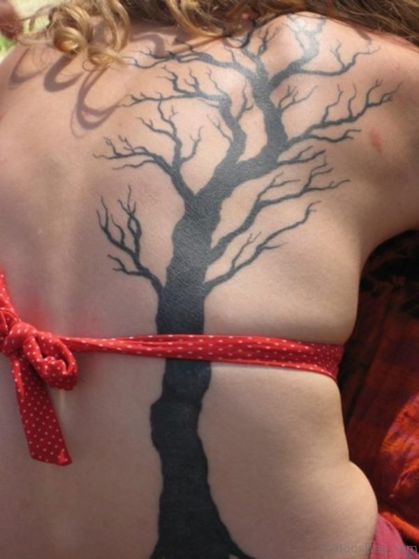 Black Tree Tattoo Design