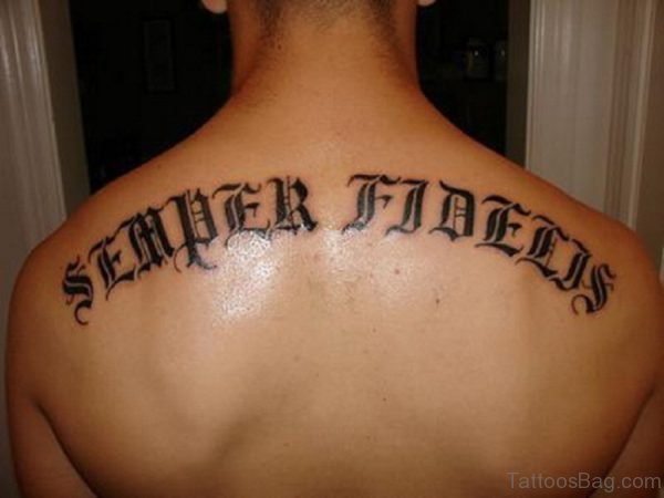 Black Wording Tattoo