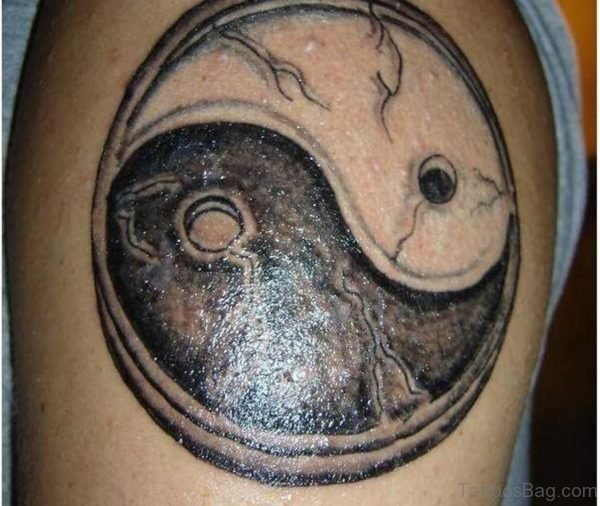 Black Yin Yang Tattoo