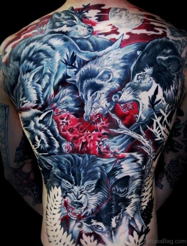 Bloody Wolf Tattoo