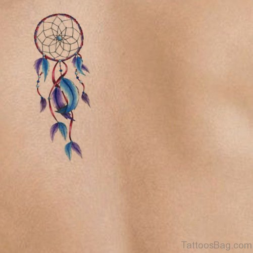 Blue Dream Catcher Tattoo