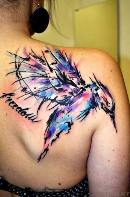 Blue Hummingbird Tattoo