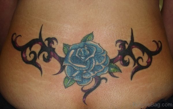 Blue Rose Tattoo Design