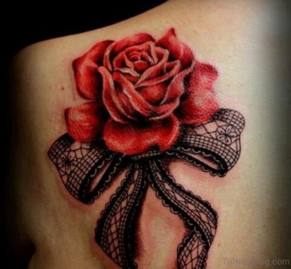Bow And Rose Tattoo