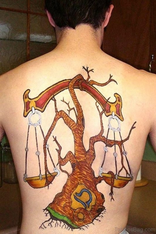 Brown Zodiac Tattoo
