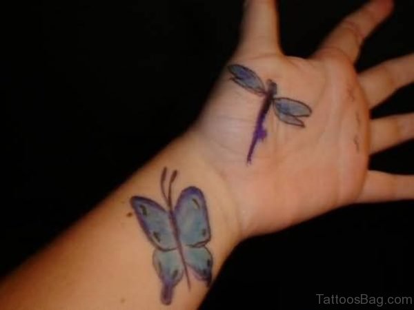 Butterfly And Dragonfly Tattoo
