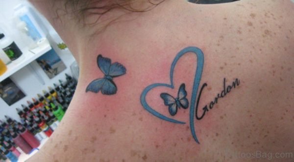 Butterfly And Heart Tattoo