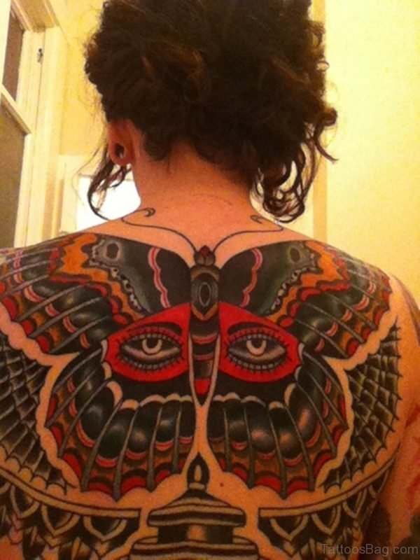 Butterfly Tattoo On Full Back