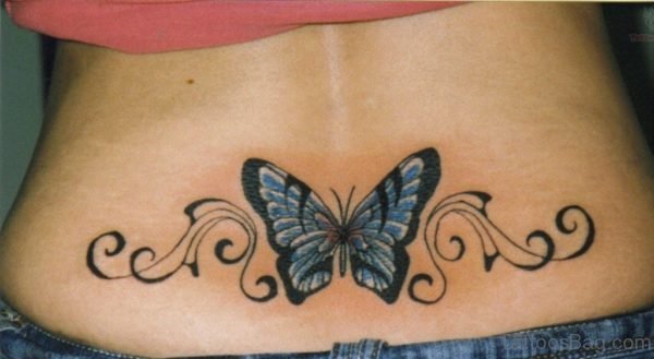 Butterfly Tattoo On Lower Back