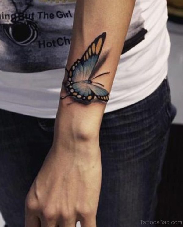 Butterfly Tattoo On Wrist