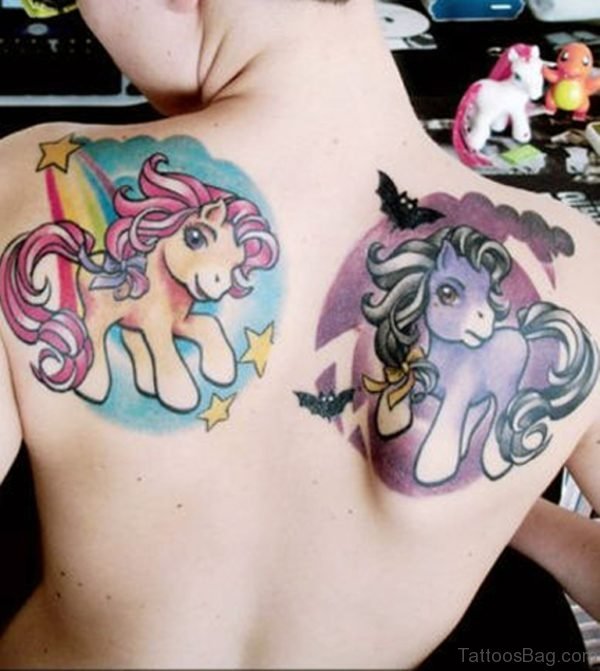 Cartoon Tattoo On Back