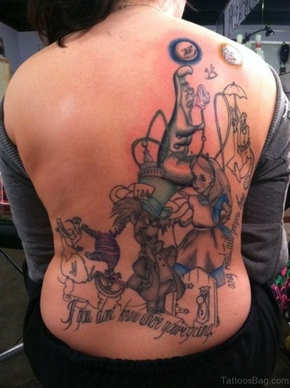 Cartoon Tattoo On Back