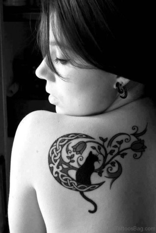 Cat Back Tattoo