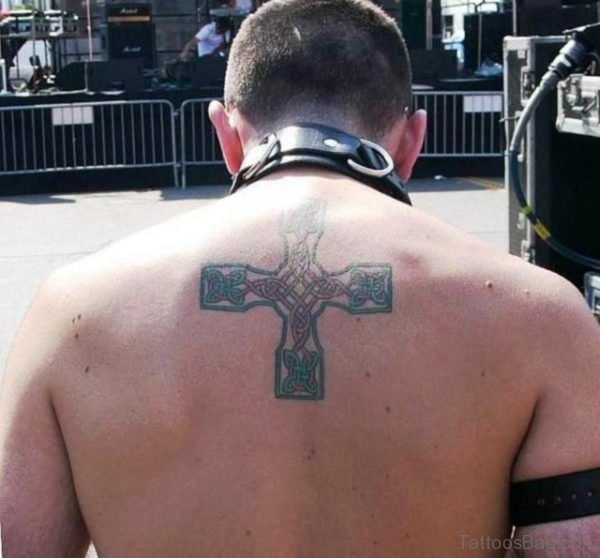 Celtic Cross Tattoo On Back