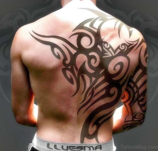 Celtic Tribal Tattoo On Back