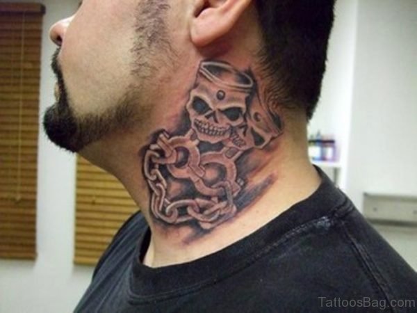Chain Skull Tattoo For Men