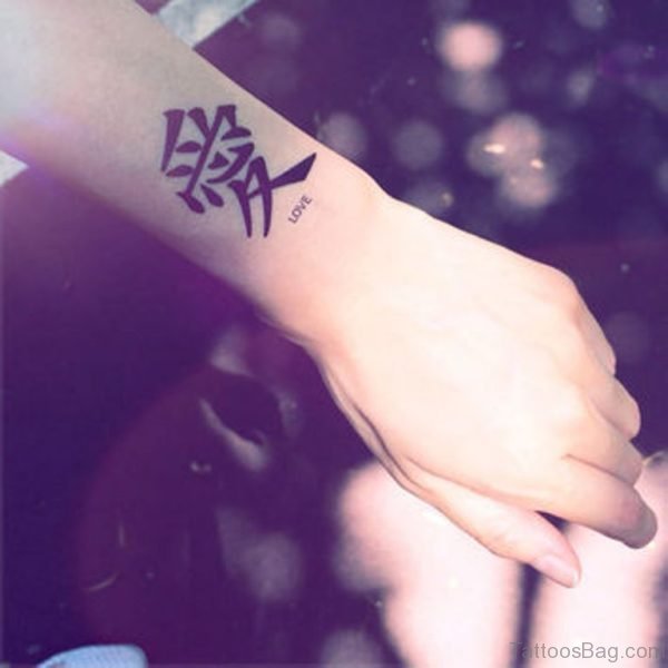 Chinese Letter Tattoo On Wrist