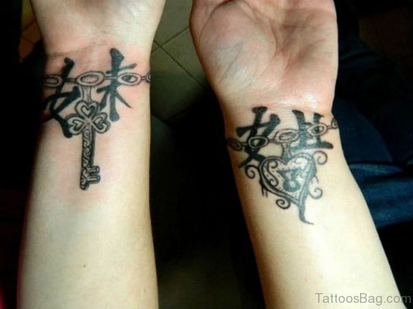 Chinese Symbols Tattoo On Wrist