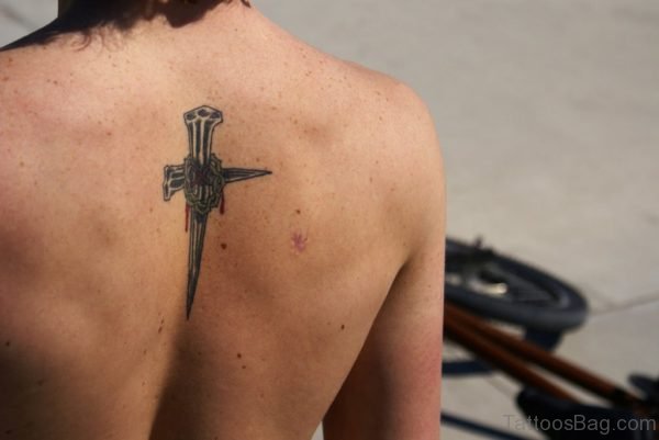 Christian Nail Cross Tattoo