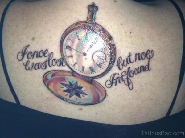 Clock And Word Tattoo