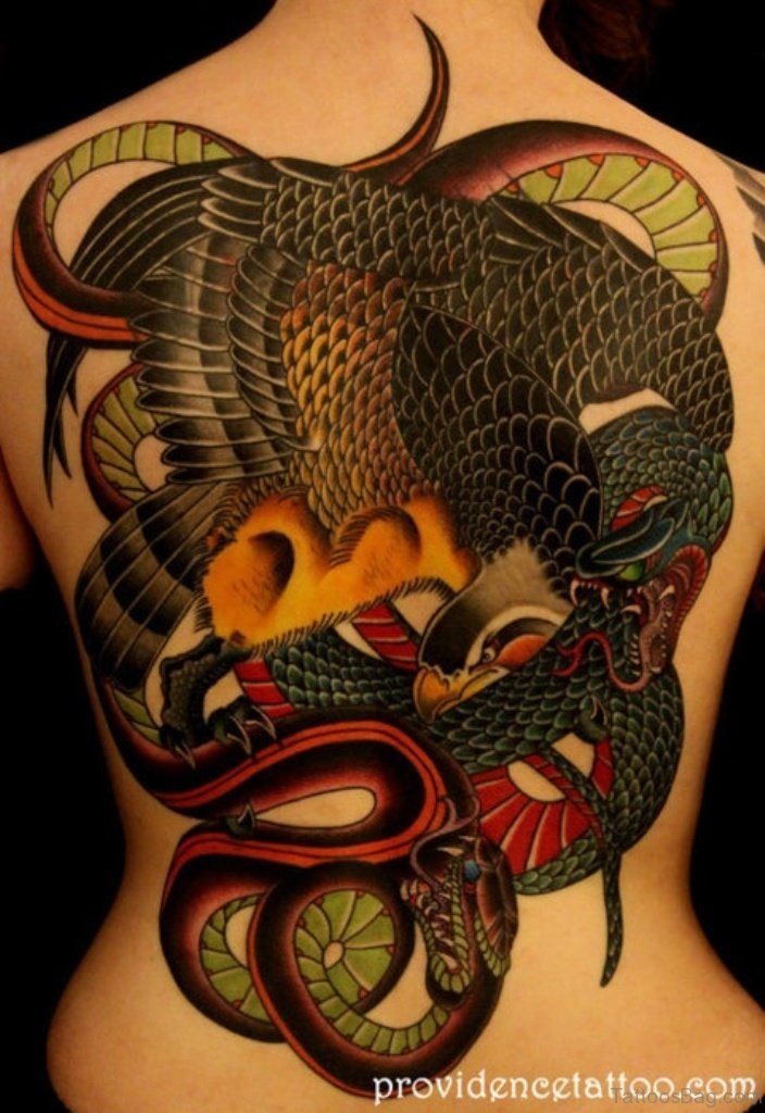 Color Ink Snake Tattoo