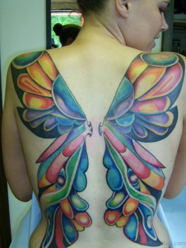 Colored Butterfly Tattoo