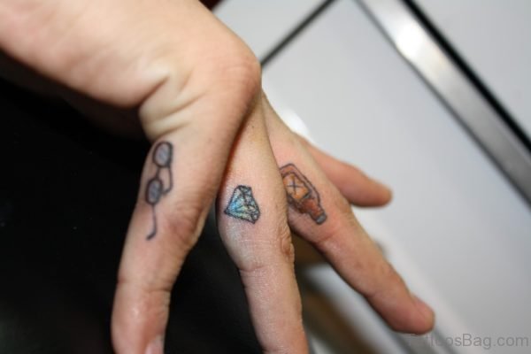Colored Diamond Tattoo