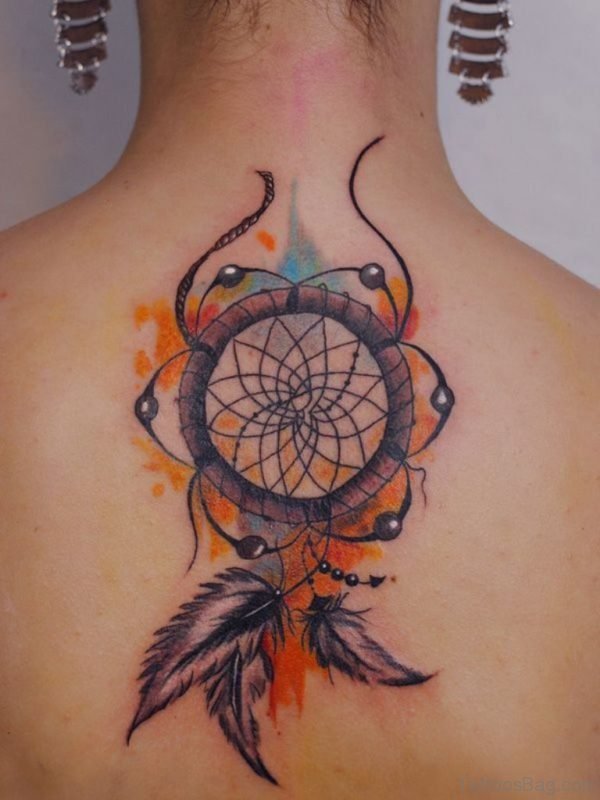 Colored Dreamcatcher Tattoo