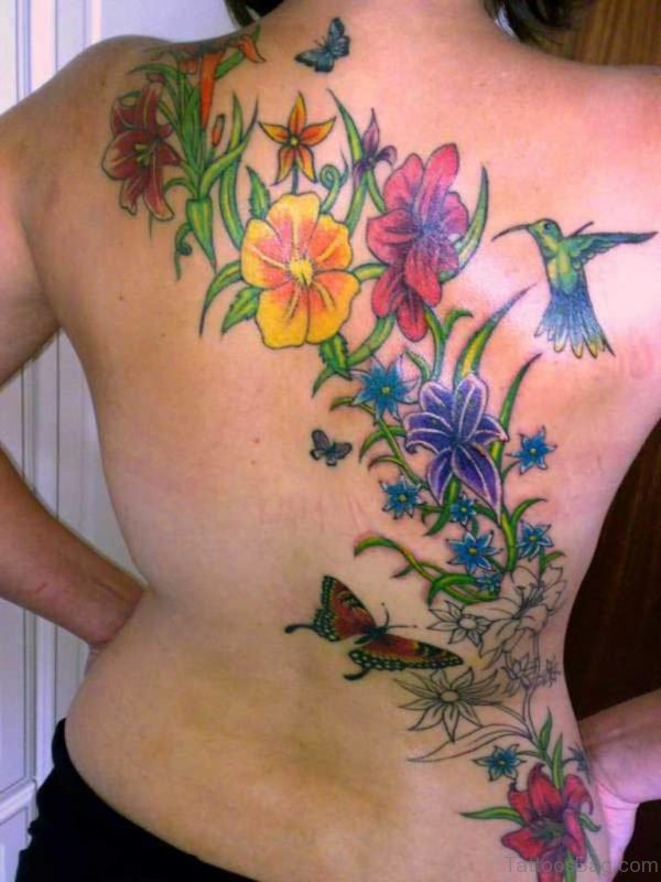 Colored Flower Tattoo