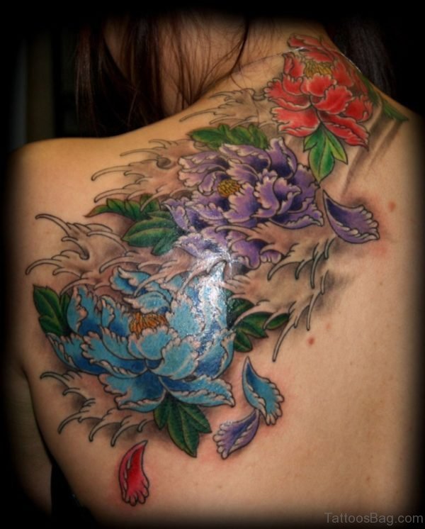 Colored Flowers Tattoo