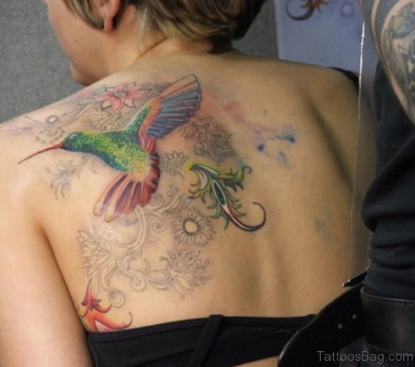 Colored Hummingbird Tattoo