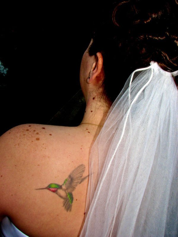 Hummingbird Tattoo On Back