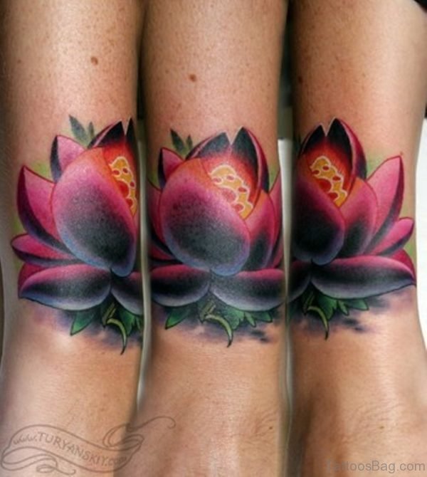 Colored  Lotus Tattoo