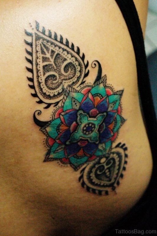Colored Mandala Tattoo Design