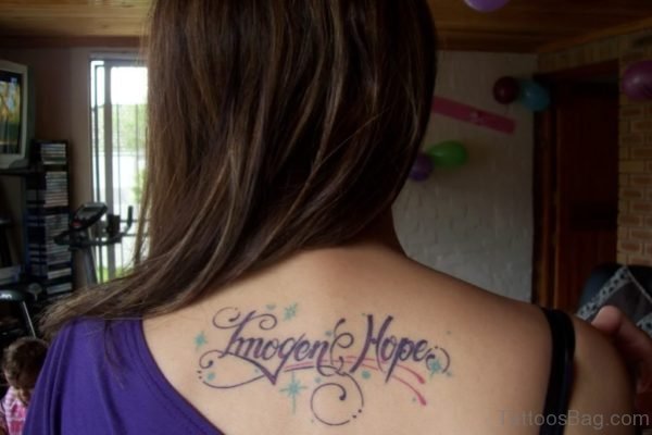Colored Name Tattoo