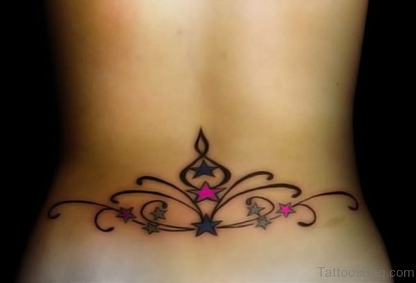 Black & Red Star Tattoo
