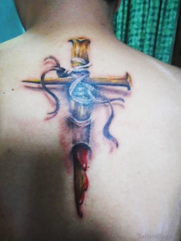 3D Cross Tattoo