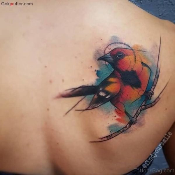 Colorful Bird Tattoo