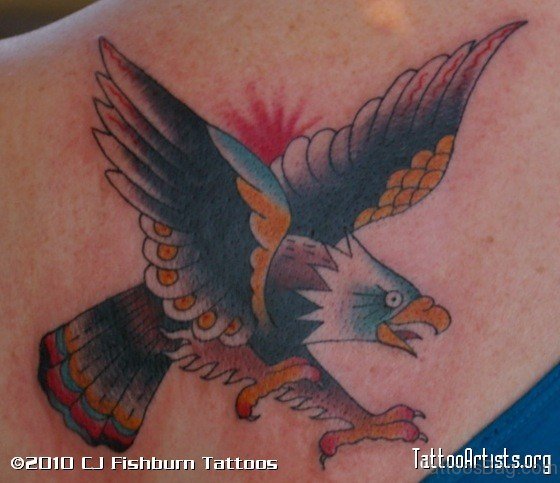 Colorful Eagle Tattoo